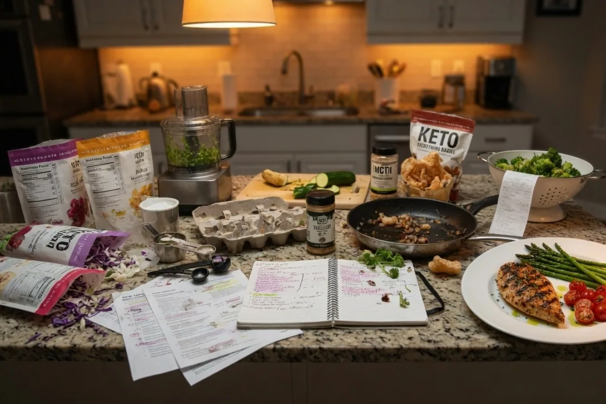 Common mistakes that make low-carb dinners harder with cluttered kitchen prep and complicated keto ingredients